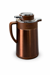 Luxury Insulated Thermal Flask – Wood Finish | Premium Hot & Cold Beverage Server