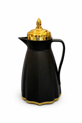 Luxury Insulated Thermal Flask – Black & Gold | Elegant Serving Thermos