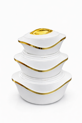 Luxury Insulated Hotpot Set – Pack of 3 | Premium Serving Casserole Bowls