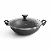 Induction Wok Non Stick with Glass Lid