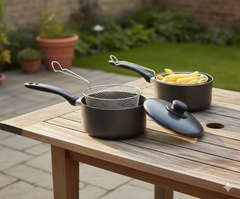 Chip Pan with Basket & Lid