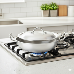 Aluminum Heavy Gauge Wok/Karahi Gift Set