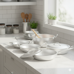 Aluminum Heavy Gauge Wok/Karahi Gift Set