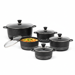 4Pc Non Stick Casserole Pot Set with Lids