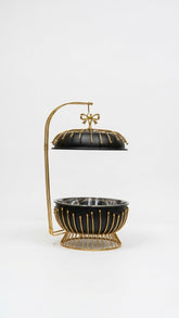 Luxury Black & Gold Buffet Server