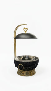Elegant Black & Gold Hanging Lid Buffet Server