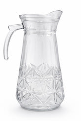 Crystal Cut Glass Water Jug with Lid – Elegant Serving Pitcher