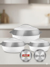 Luxury Insulated Hotpot Set – Pack of 3 | Premium Serving Casserole Bowls (White)