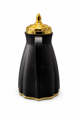 Luxury Insulated Thermal Flask – Black & Gold | Elegant Serving Thermos