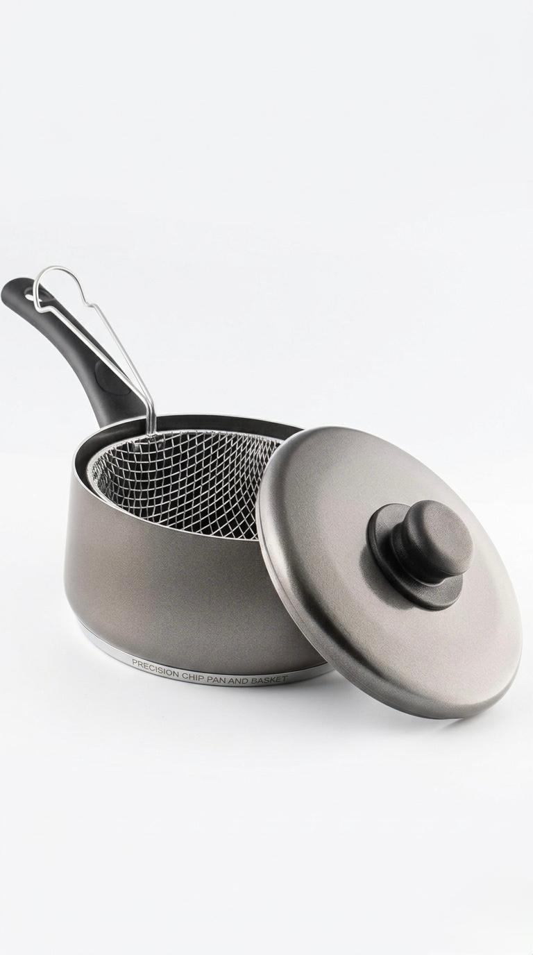 Chip Pan with Basket & Lid