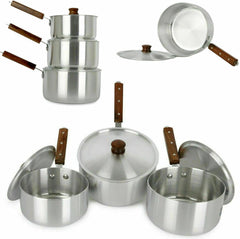 3-Piece Aluminium Saucepan Set with Lids