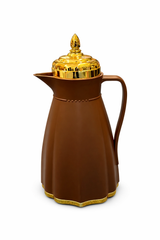 Luxury Insulated Thermal Flask – Black & Gold | Elegant Serving Thermos