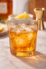 Amber Glass Tumbler Set – Pack of 6 | Elegant Textured Drinking Glasses