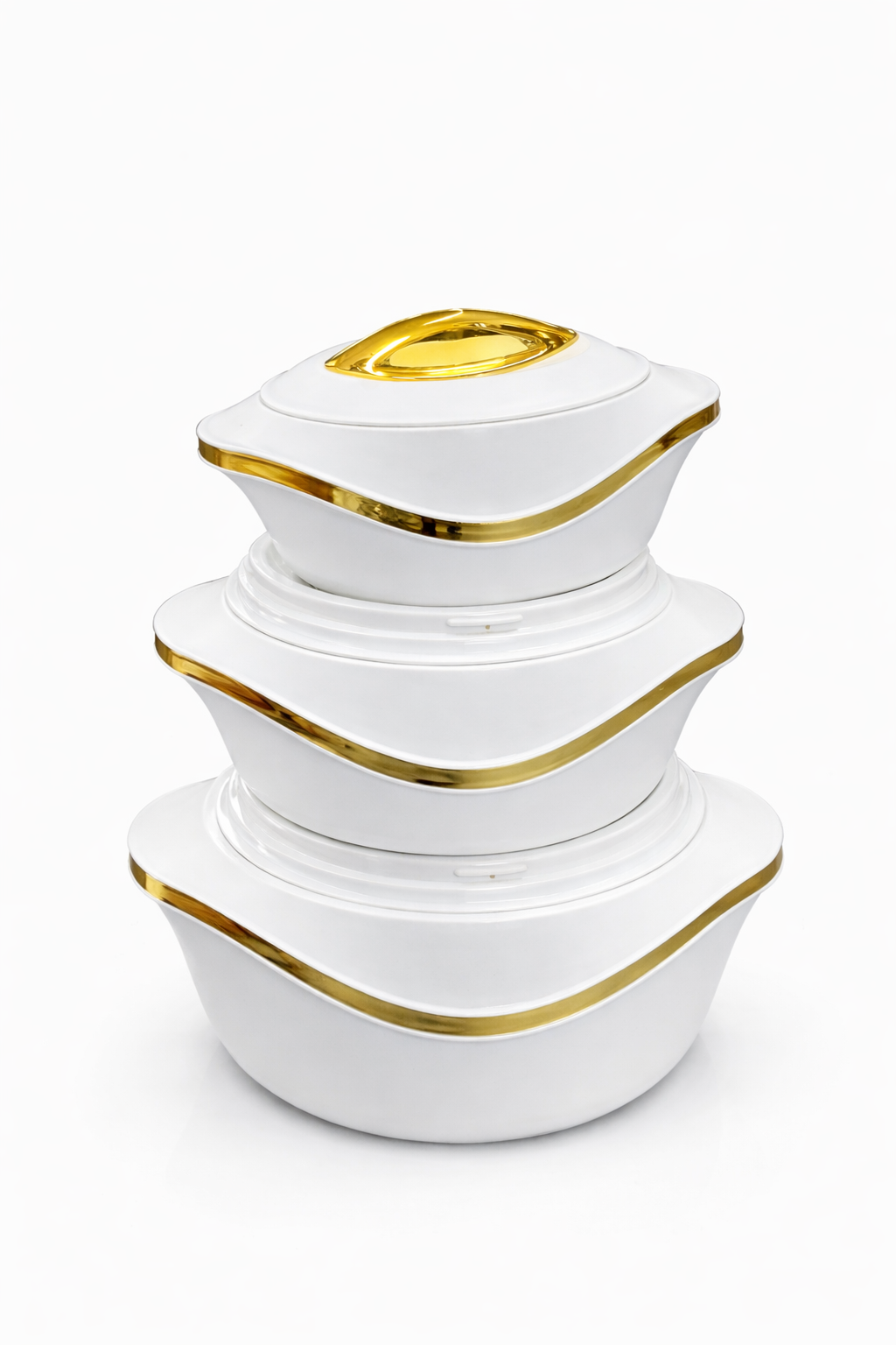 Luxury Insulated Hotpot Set – Pack of 3 | Premium Serving Casserole Bowls