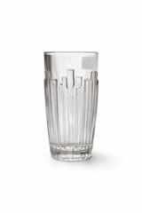 Elegant Ribbed Glass Jug Set with 6 Matching Tumblers
