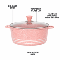 4-Piece Non-Stick Casserole Pot Set – Even Heat & Easy Cleaning
