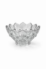 Elegant Crystal Cut Dessert Bowl Set – 1 Large Bowl & 6 Small Bowls