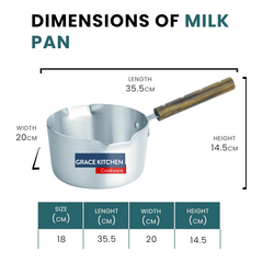 Metal Finish Milk Pan 22cm