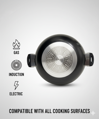 Induction Wok Non Stick with Glass Lid