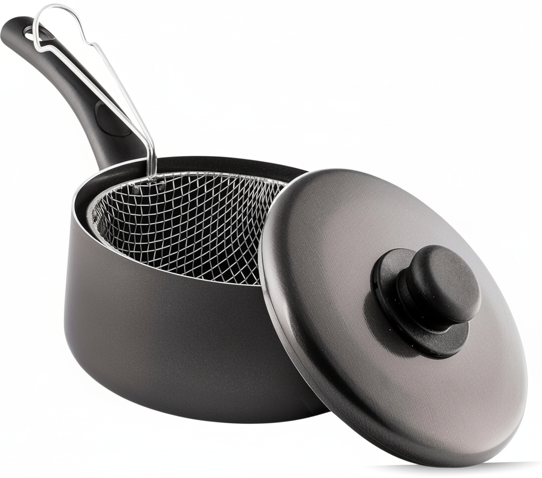 Chip Pan with Basket & Lid