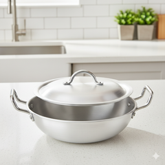 Aluminum Heavy Gauge Wok/Karahi Gift Set