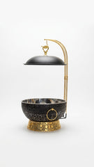 Elegant Black & Gold Hanging Lid Buffet Server