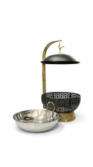 Elegant Black & Gold Hanging Lid Buffet Server