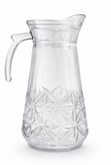 Crystal Cut Glass Water Jug with Lid – Elegant Serving Pitcher