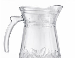Crystal Cut Glass Water Jug with Lid – Elegant Serving Pitcher