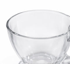 Elegant Clear Glass Tea Cup Set – Pack of 6 | Modern Classic Design