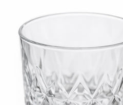Crystal Cut Glass Tumbler Set – Pack of 6 Elegant Drinking Glasses