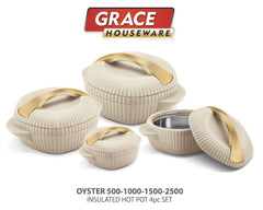 Luxury Insulated Hotpot Set – Pack of 4 | Premium Serving Casserole Bowls