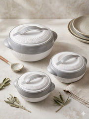 Luxury Insulated Hotpot Set – Pack of 4 | Premium Serving Casserole Bowls