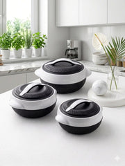 Luxury Insulated Hotpot Set – Pack of 4 | Premium Serving Casserole Bowls