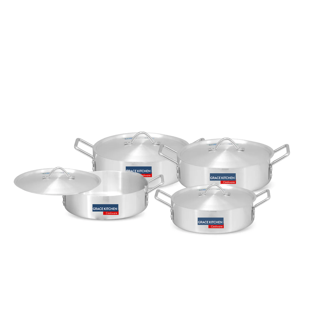 8 Pieces Aluminum Fish Pot Set 4/7