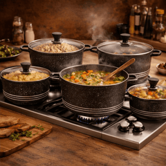 4-Piece Non-Stick Casserole Pot Set – Even Heat & Easy Cleaning