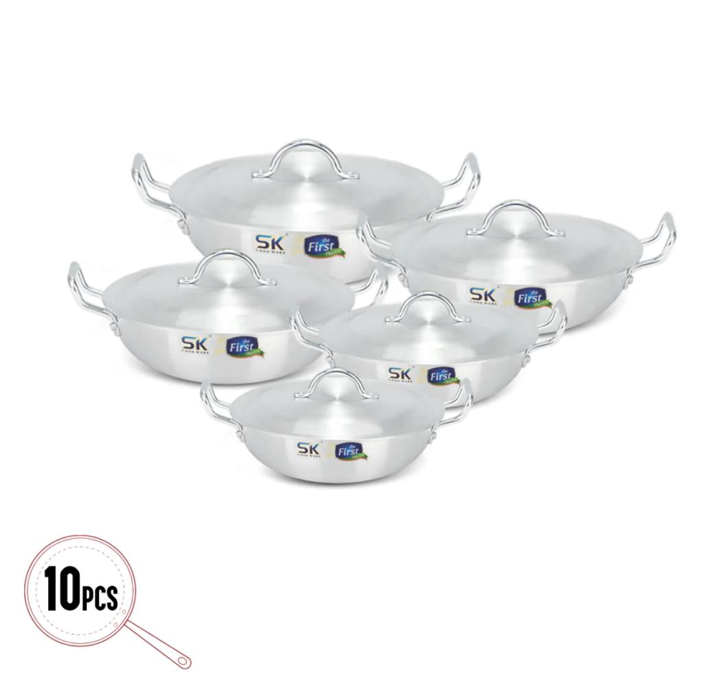 Aluminum Heavy Gauge Wok/Karahi Gift Set